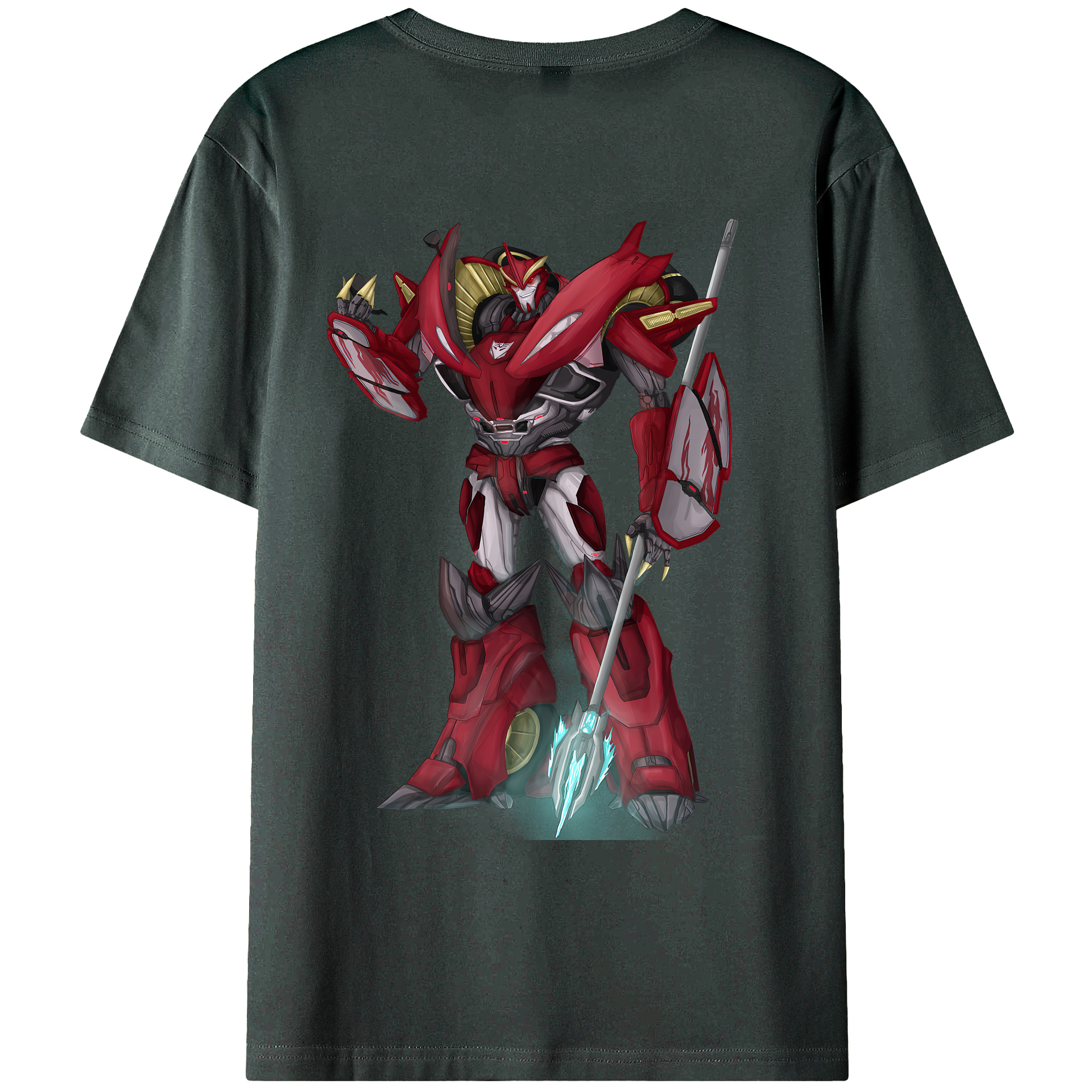 （画像用） Transformers トランスフォーマー 綿100％ メンズ半袖Tシャツ（バックプリント） 通気性